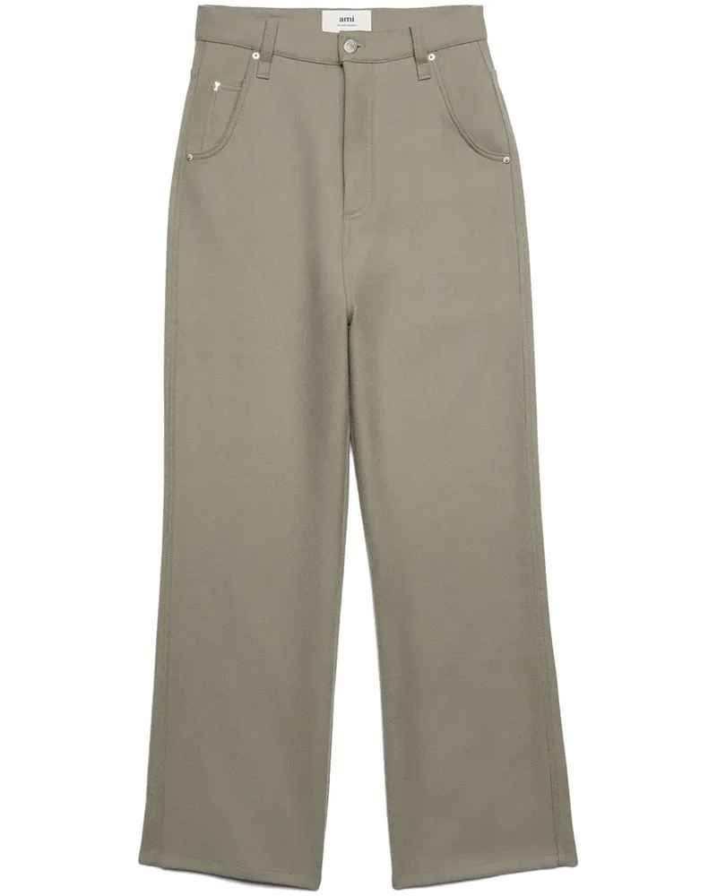 AMI Paris Hose mit geradem Bein - Grün Grün