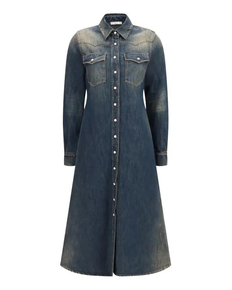 Fendi Ausgeblichenes Jeanskleid - Blau Blau