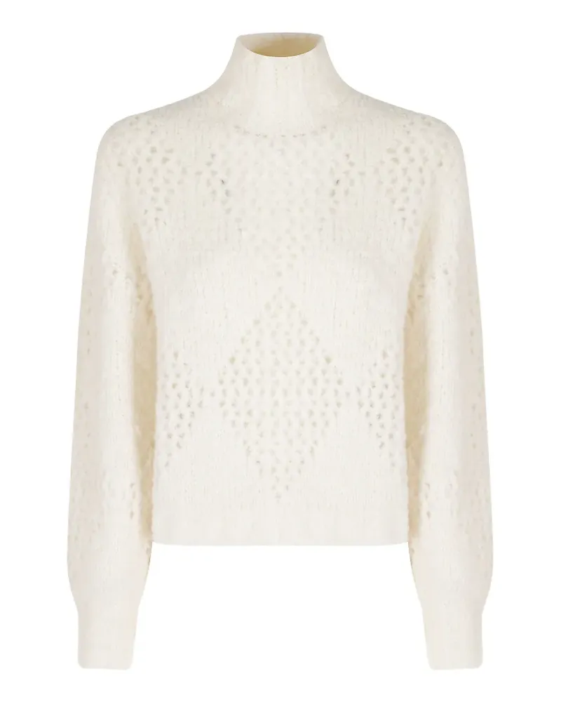 Ballantyne Pullover mit Rautenstich - Weiß Weiß