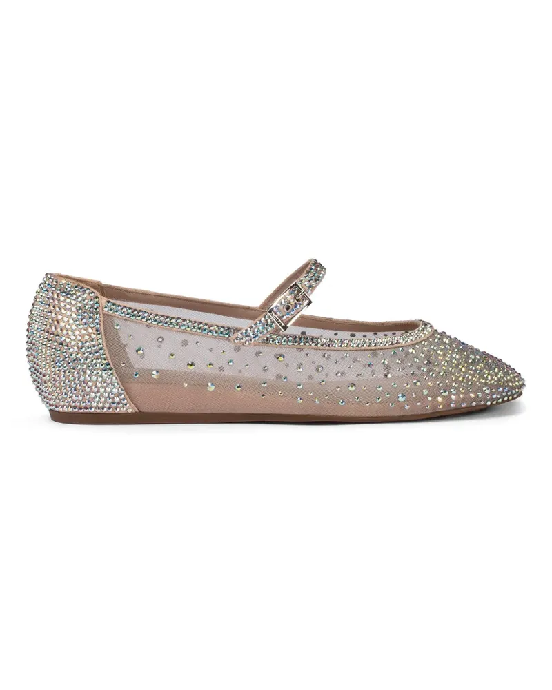 Le Silla Ballerinas mit Kristallen - Nude Nude