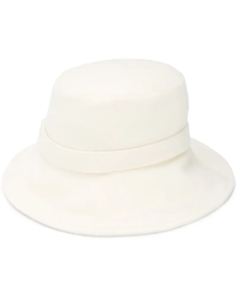 Alberta Ferretti Fischerhut mit Logo - Weiß Weiß