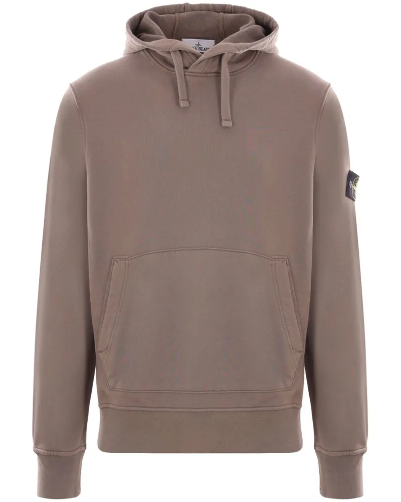 Stone Island Hoodie mit Kompass-Patch Braun