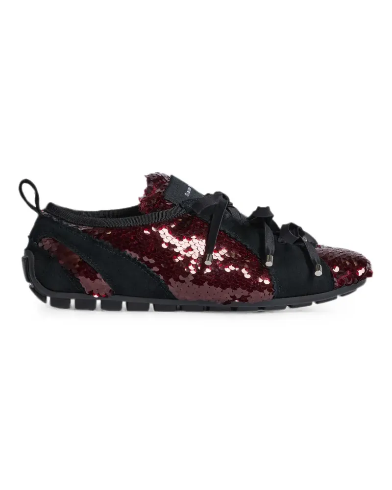 Simone Rocha Ballerina Grip Sneakers mit Pailletten - Rot Rot