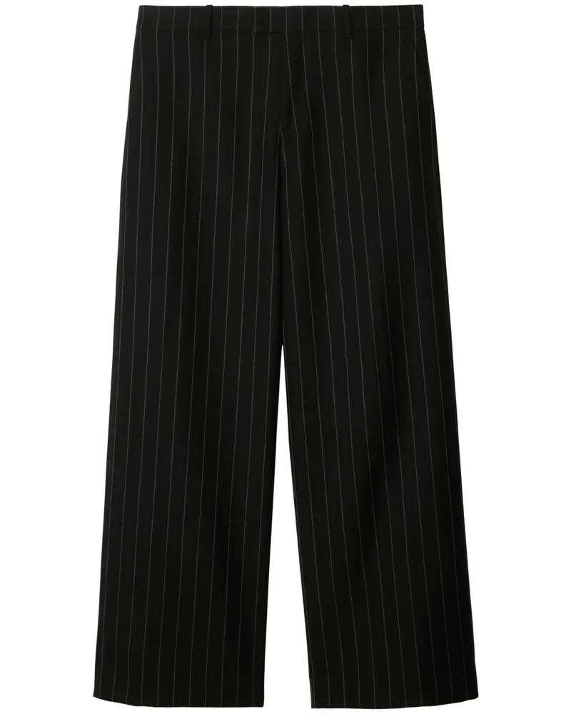 Burberry Straight-Leg-Hose mit Nadelstreifen - Schwarz Schwarz