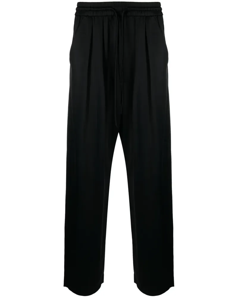 Nanushka Satinhose mit geradem Bein - Schwarz Schwarz