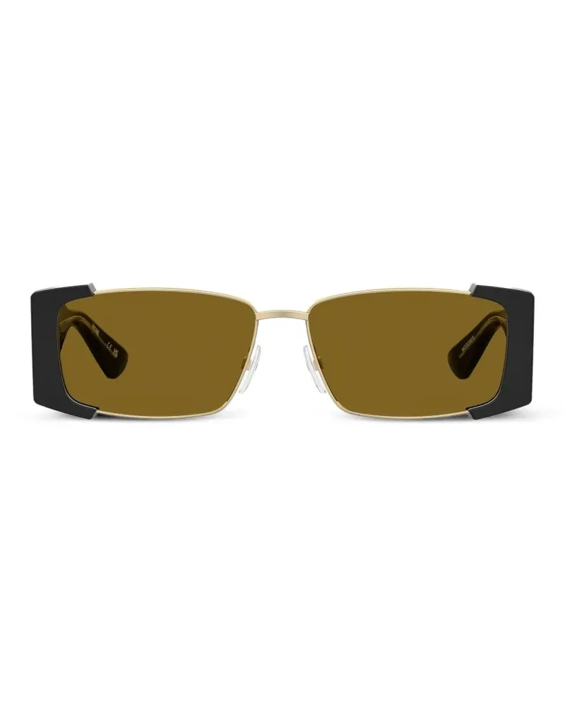 Moschino Sonnenbrille mit eckigem Gestell - Schwarz Schwarz