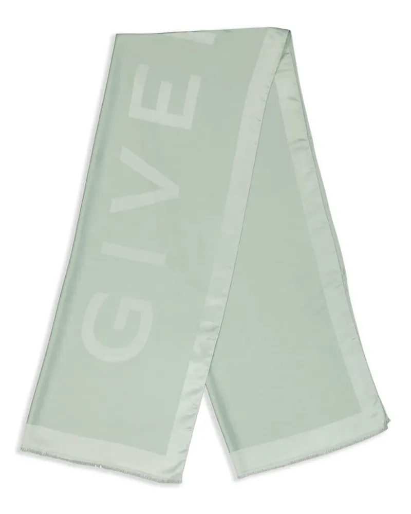 Givenchy Jacquard-Schal mit Logo - Grün Grün