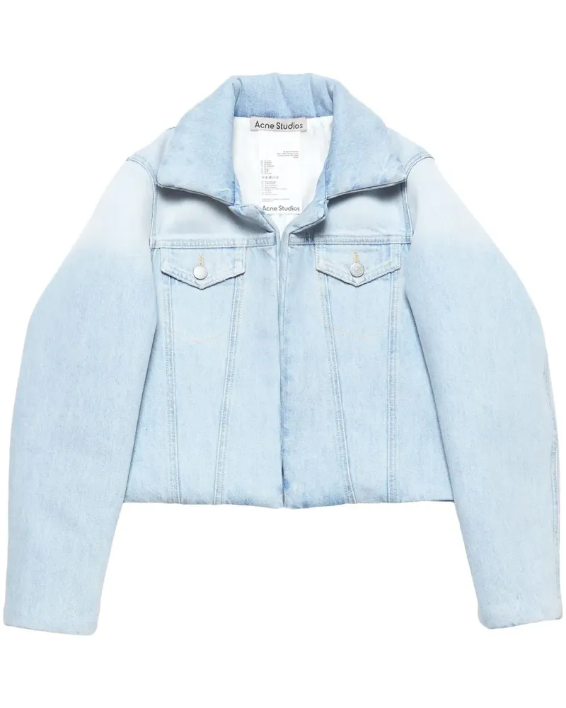 Acne Studios Jeansjacke mit Blumenfutter - Blau Blau