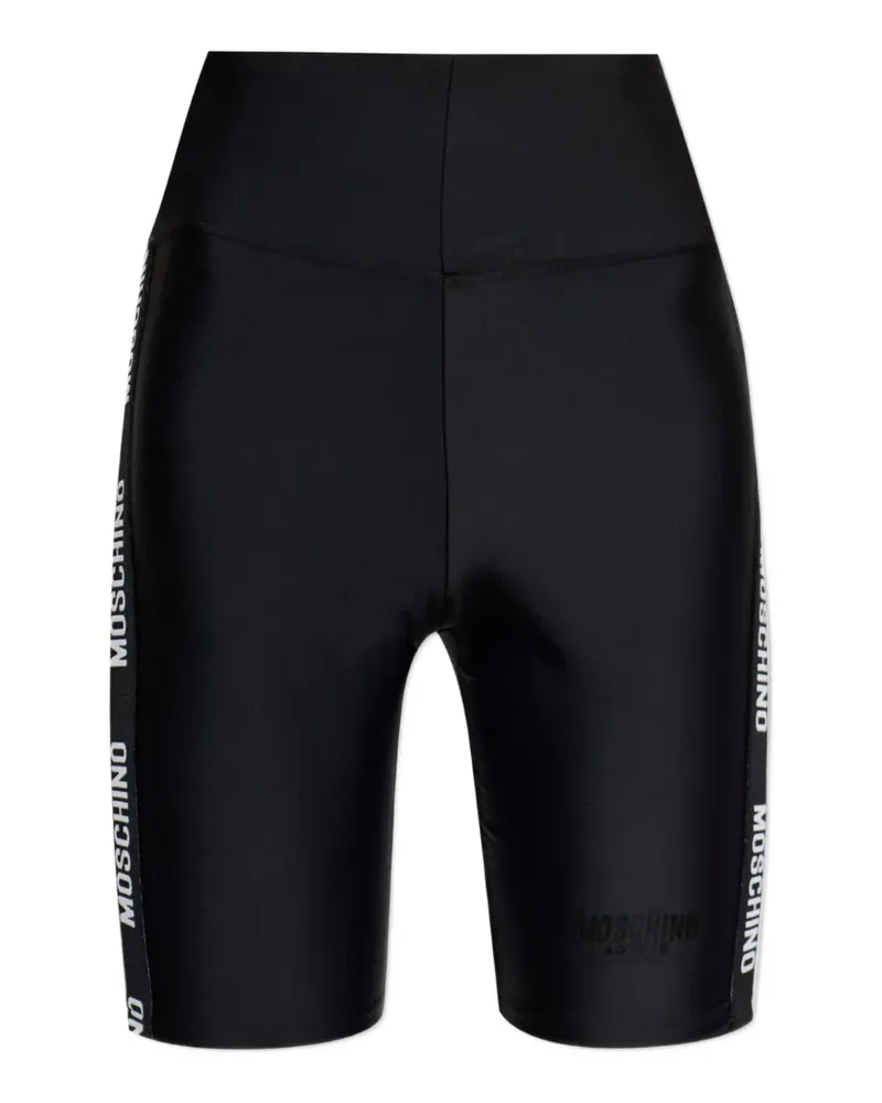 Moschino logo-tape cycling shorts - Schwarz Schwarz