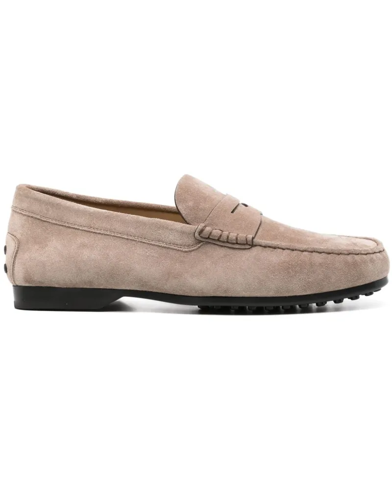 TOD'S Gommino Loafer aus Wildleder - Nude Nude