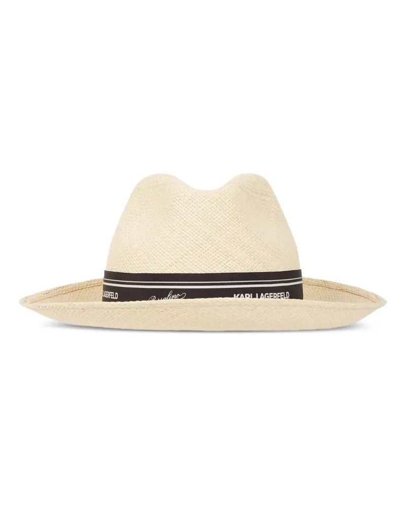 Karl Lagerfeld x Borsalino Panama-Hut - Nude Nude