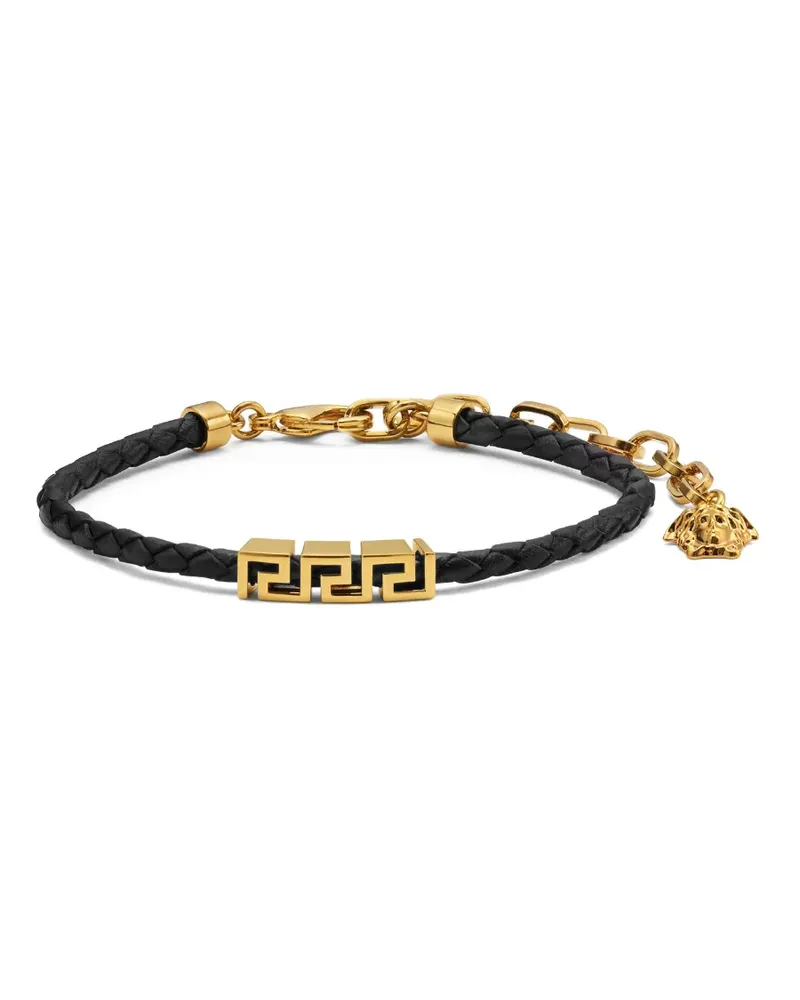 Versace Greca Armband aus Leder - Gold Gold