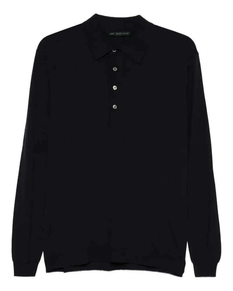 Low Brand Langärmeliges Poloshirt - Blau Blau