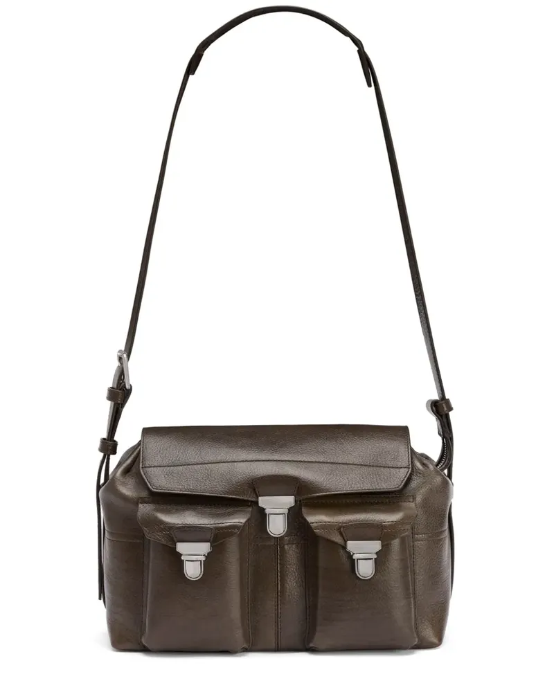 Christophe Lemaire Mittelgroße Gear Schultertasche - Braun Braun