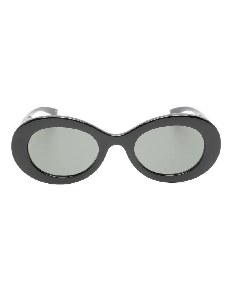 Gucci Runde Sonnenbrille mit GG-Logo - Schwarz Schwarz