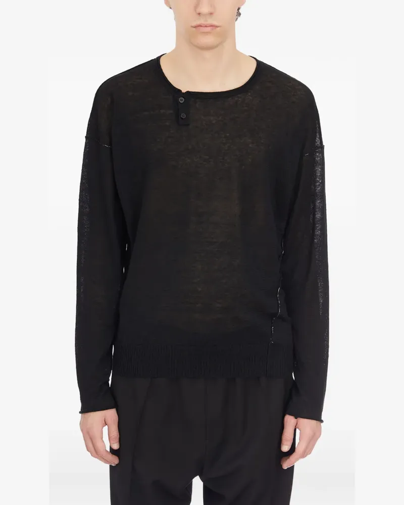 Isabel Benenato buttoned sweater - Schwarz Schwarz
