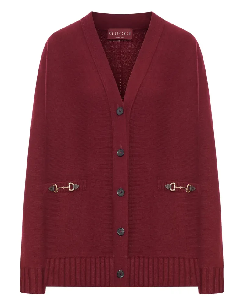 Gucci Gerippter Cardigan - Rot Rot