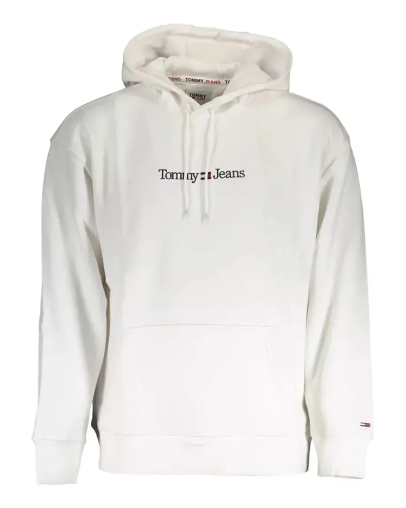 Tommy Hilfiger logo-embroidered cotton hoodie - Weiß Weiß