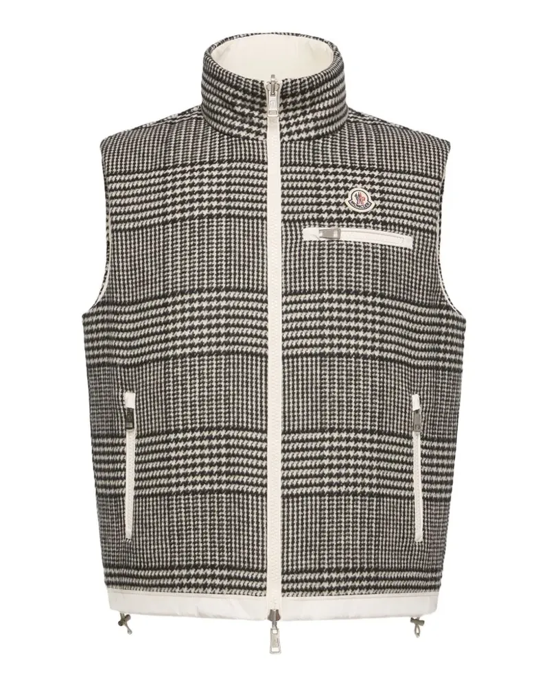 Moncler Prince of Wales check gilet - Schwarz Schwarz
