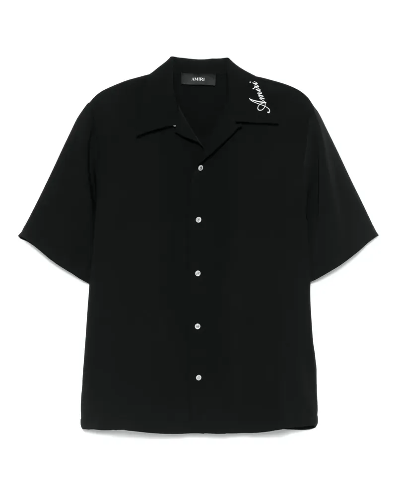 Amiri Hemd mit Logo-Stickerei - Schwarz Schwarz