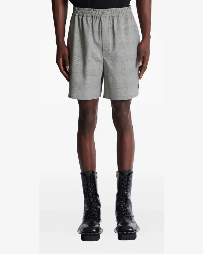 Balmain Shorts mit Prince of Wales-Karo - Grau Grau