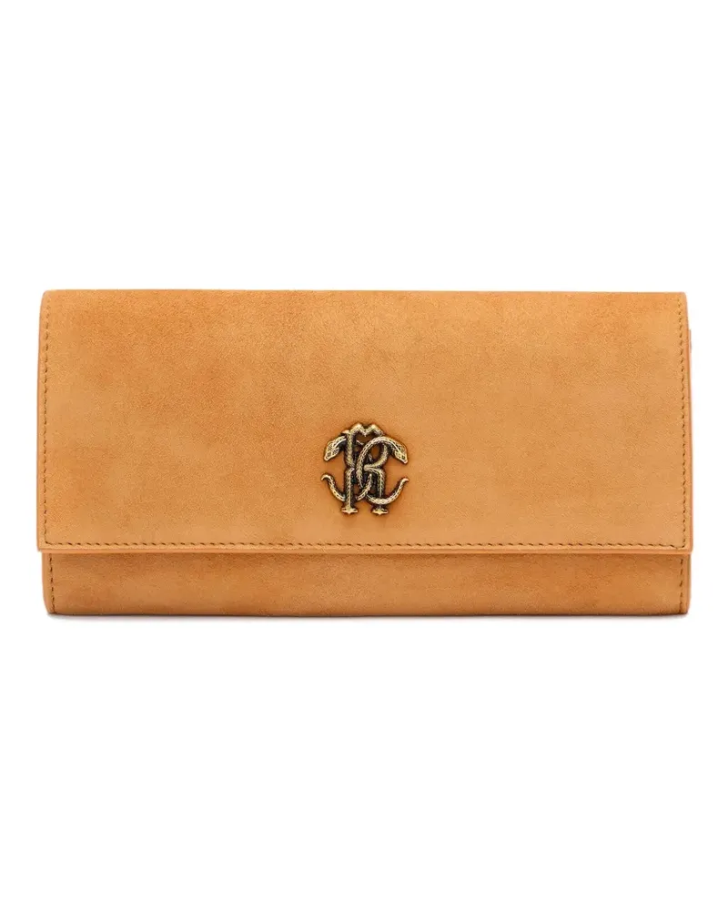 Roberto Cavalli Portemonnaie mit Logo-Schild - Nude Nude