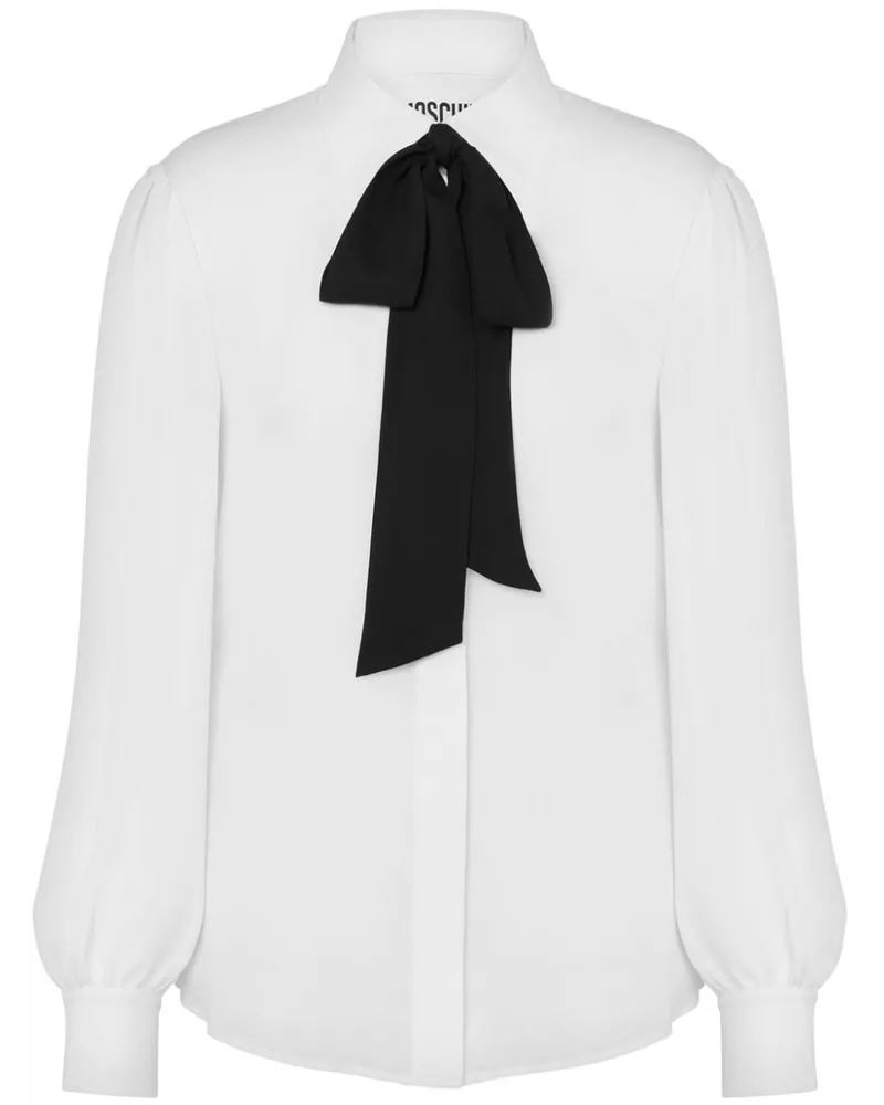 Moschino Schluppenbluse aus Seide - Weiß Weiß
