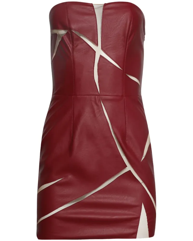 DI PETSA Minikleid mit Mesh-Detail - Rot Rot