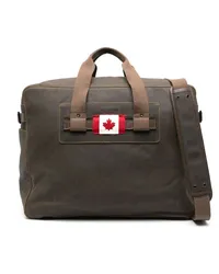 Dsquared2 Canadian Flag Reisetasche mit Applikation Braun