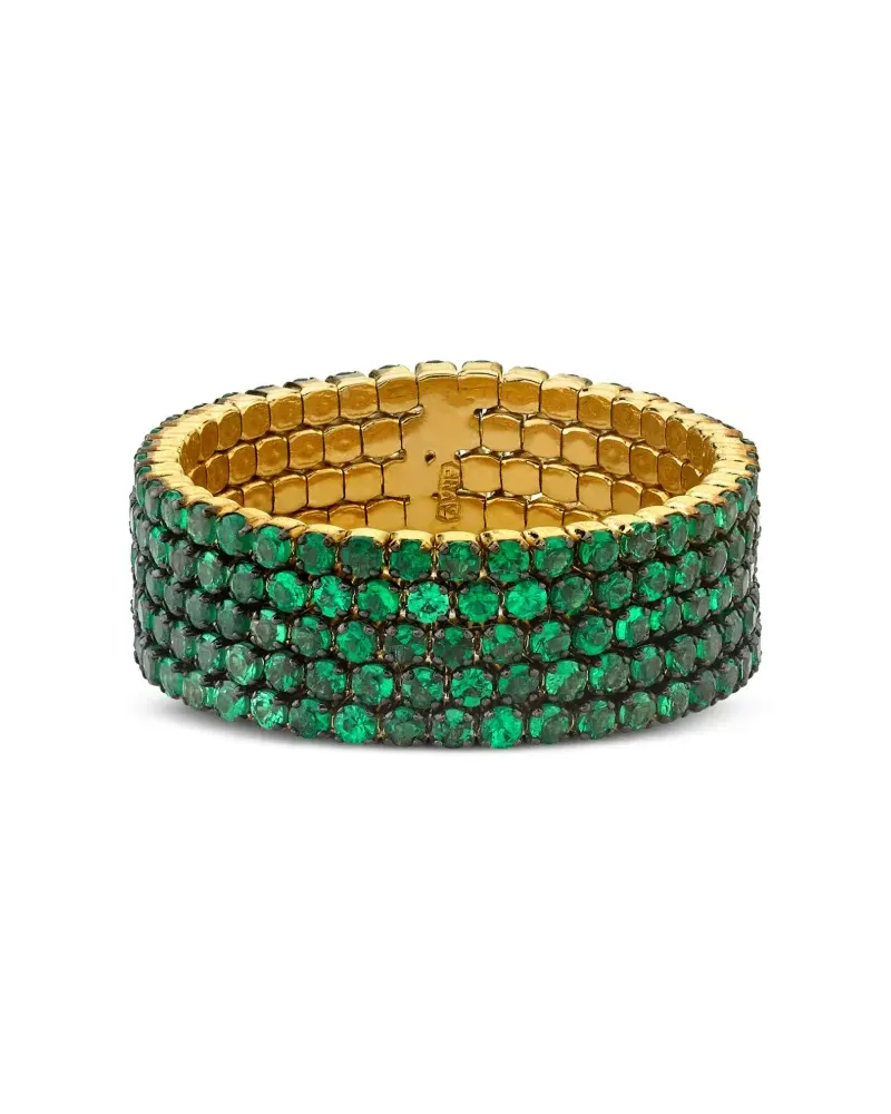 SHAY Stapelbarer 18kt Gelbgoldring mit Granat Gold