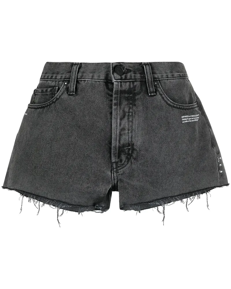 OFF-WHITE Jeansshorts mit ungesäumten Kanten - Grau Grau