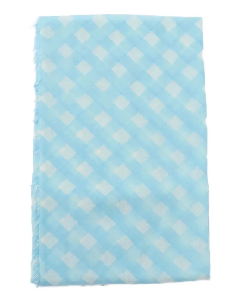 Faliero Sarti Karierter Kaschmirschal - Blau Blau