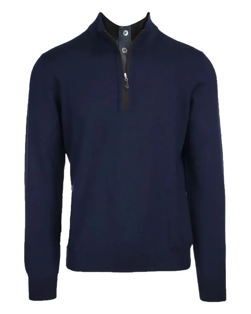 Gran Sasso zip-up sweater - Blau Blau