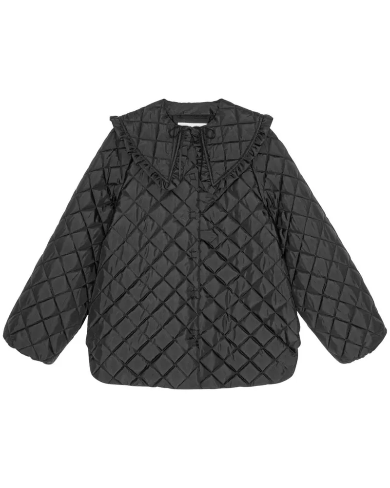 Ganni Gesteppte Ripstop-Jacke - Schwarz Schwarz