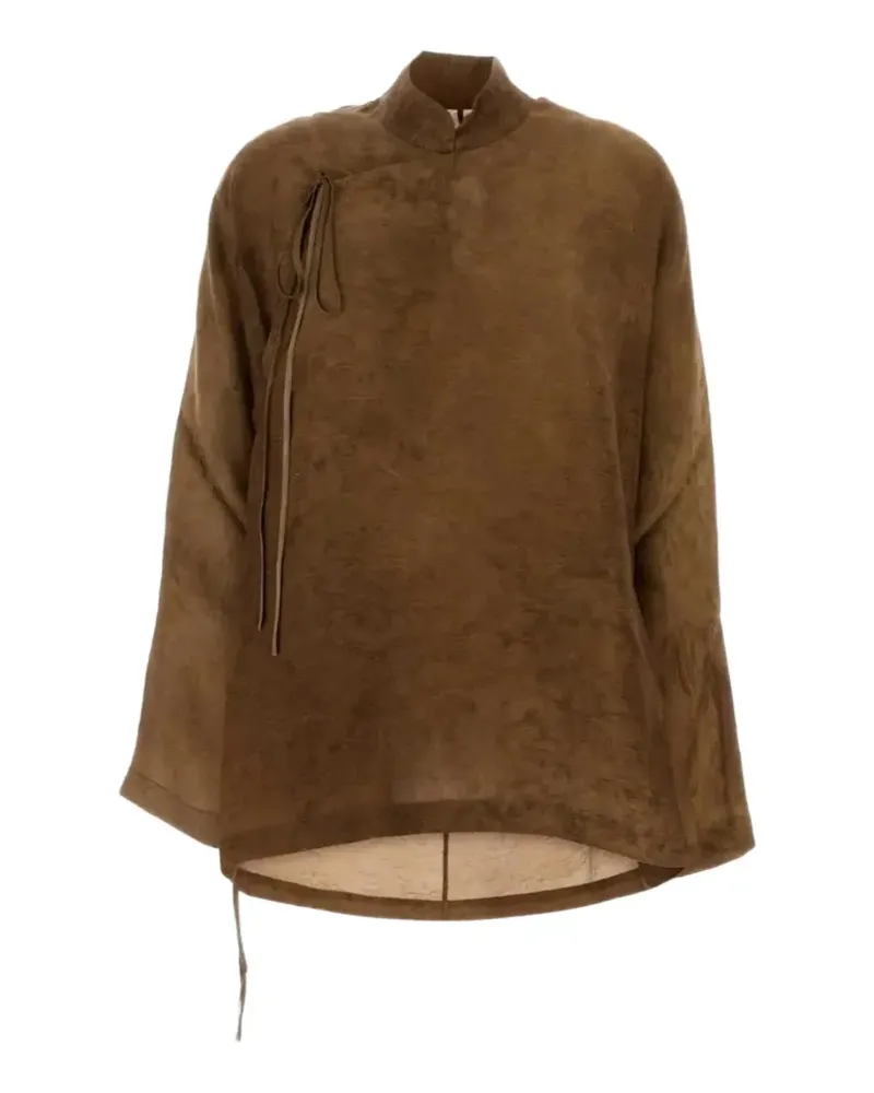 Uma Wang Jacquard-Jacke mit Schleifenverschluss - Gelb Gelb