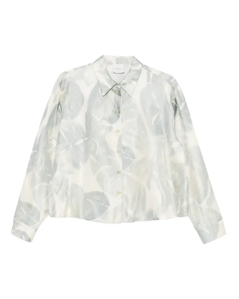 ALYSI brushed print regular top - Nude Nude