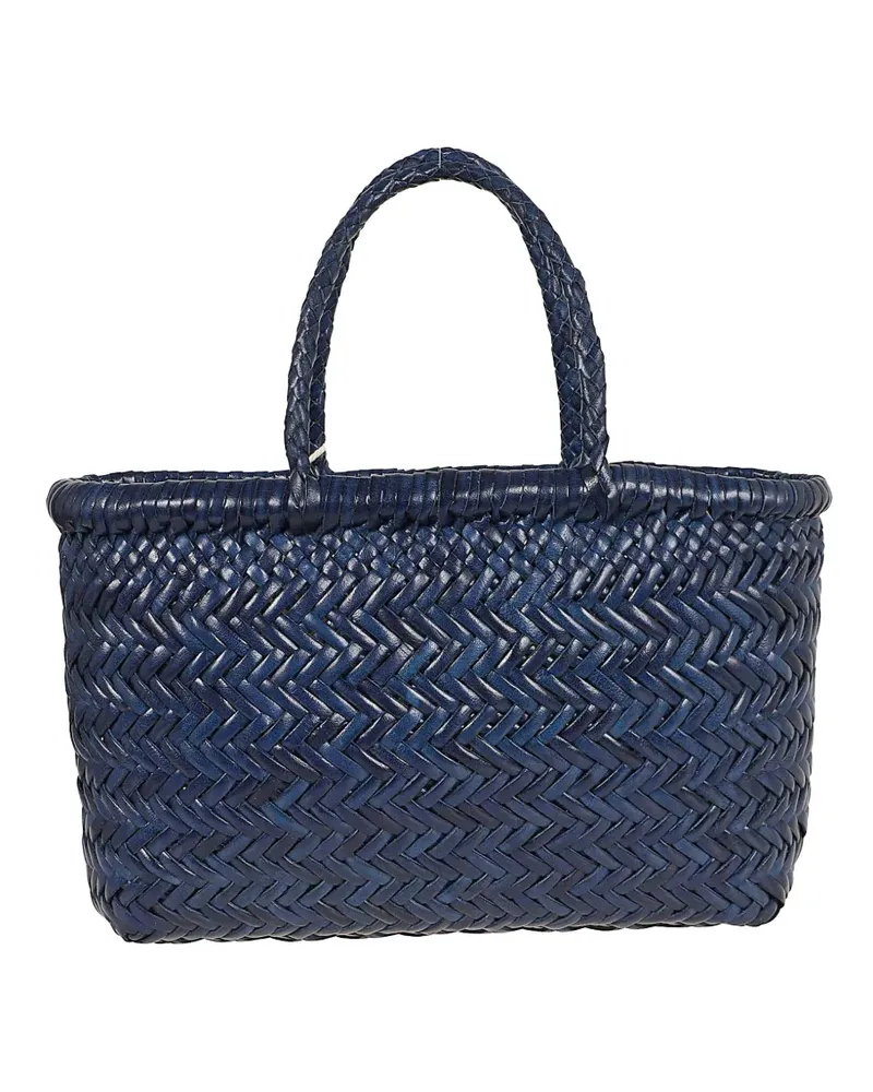Dragon Diffusion mini Flat Gora leather tote bag - Blau Blau
