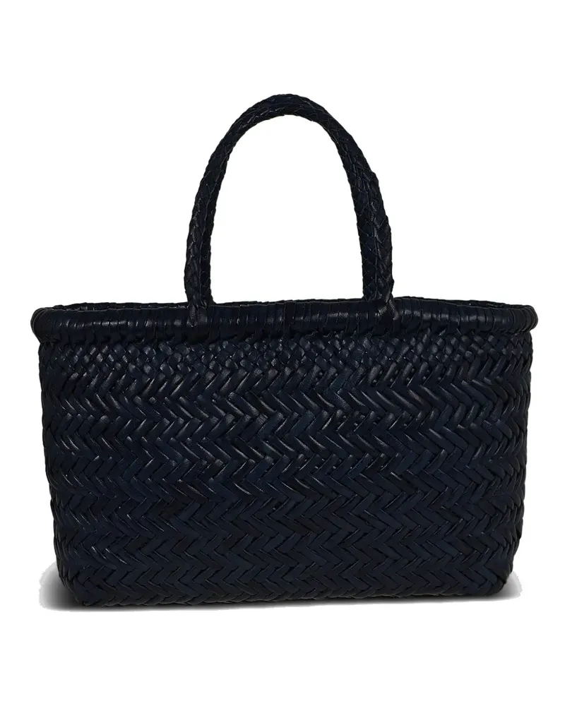 Dragon Diffusion mini Flat Gora leather tote bag - Blau Blau