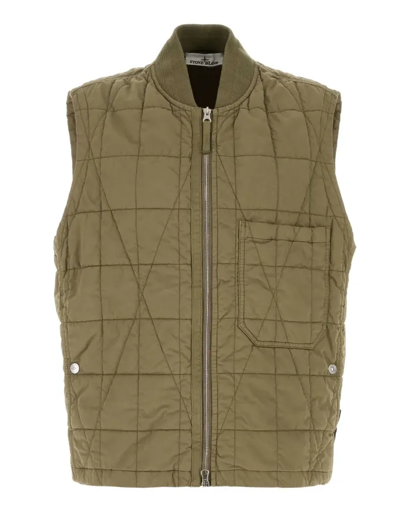 Stone Island quilted zip-up gilet - Grün Grün