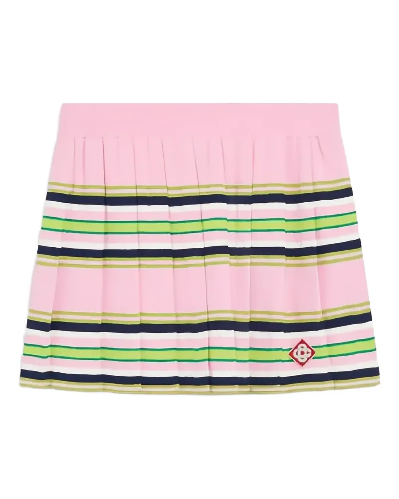 Casablanca Paris mini striped-pattern pleated skirt - Rosa Rosa