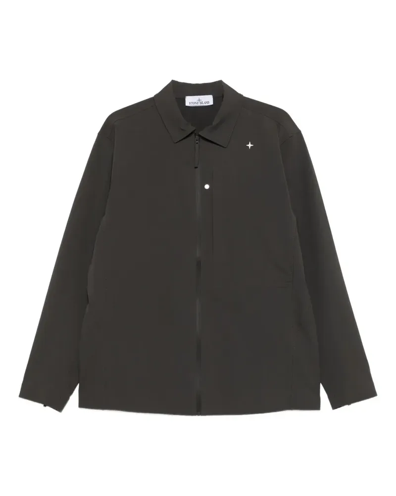 Stone Island Hemd mit Logo-Stickerei - Braun Braun
