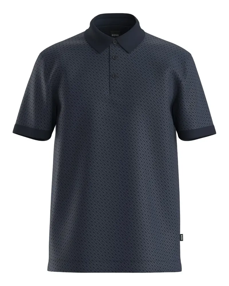 HUGO BOSS Gemustertes Poloshirt - Blau Blau