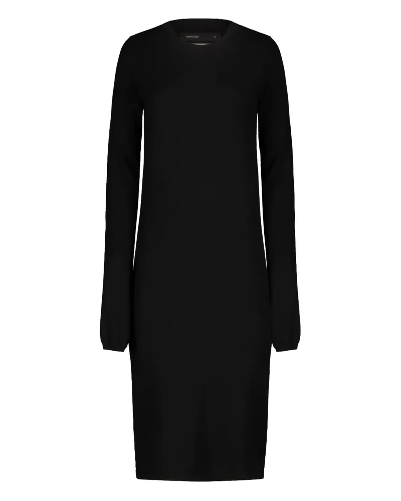 Frenckenberger Midikleid aus Kaschmir - Schwarz Schwarz