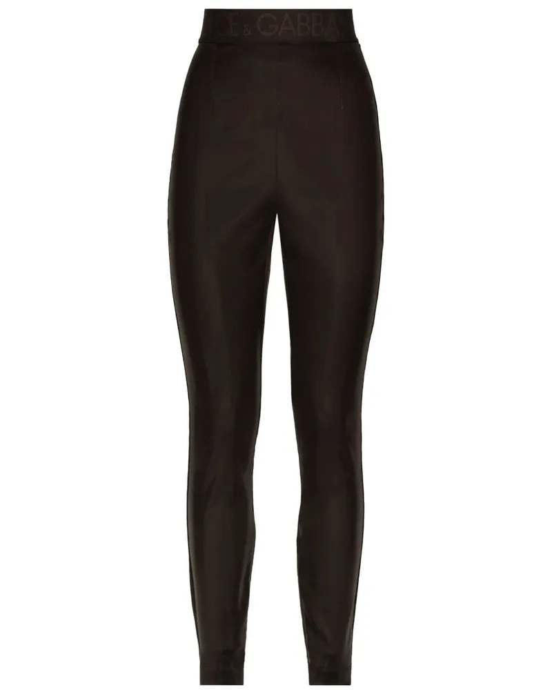 Dolce & Gabbana Leggings mit Logo-Bund - Braun Braun