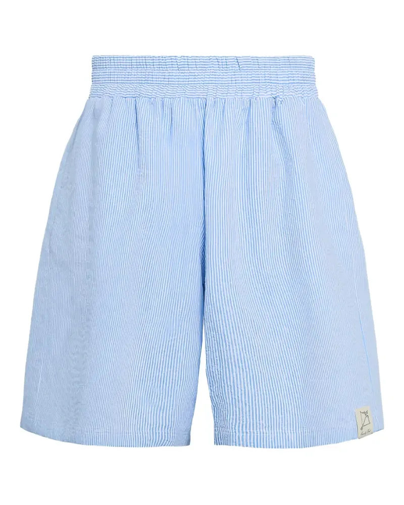 Family First striped seersucker shorts - Blau Blau