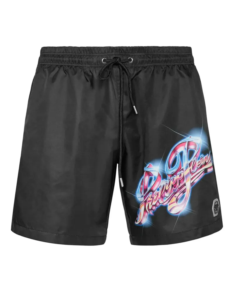 Philipp Plein Boxer Badeshorts - Schwarz Schwarz