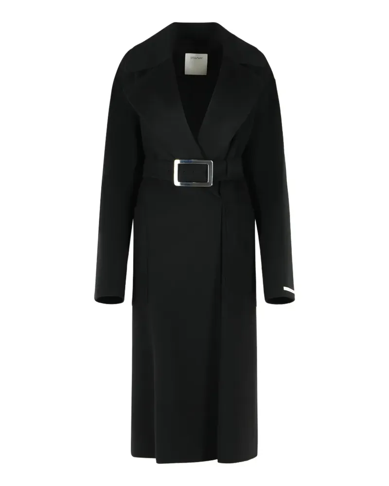 SPORTMAX buckled wool coat - Schwarz Schwarz