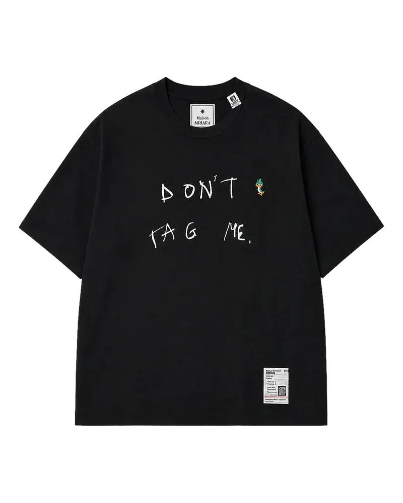 MIHARAYASUHIRO Don't Tag Me. pinted T-shirt - Schwarz Schwarz