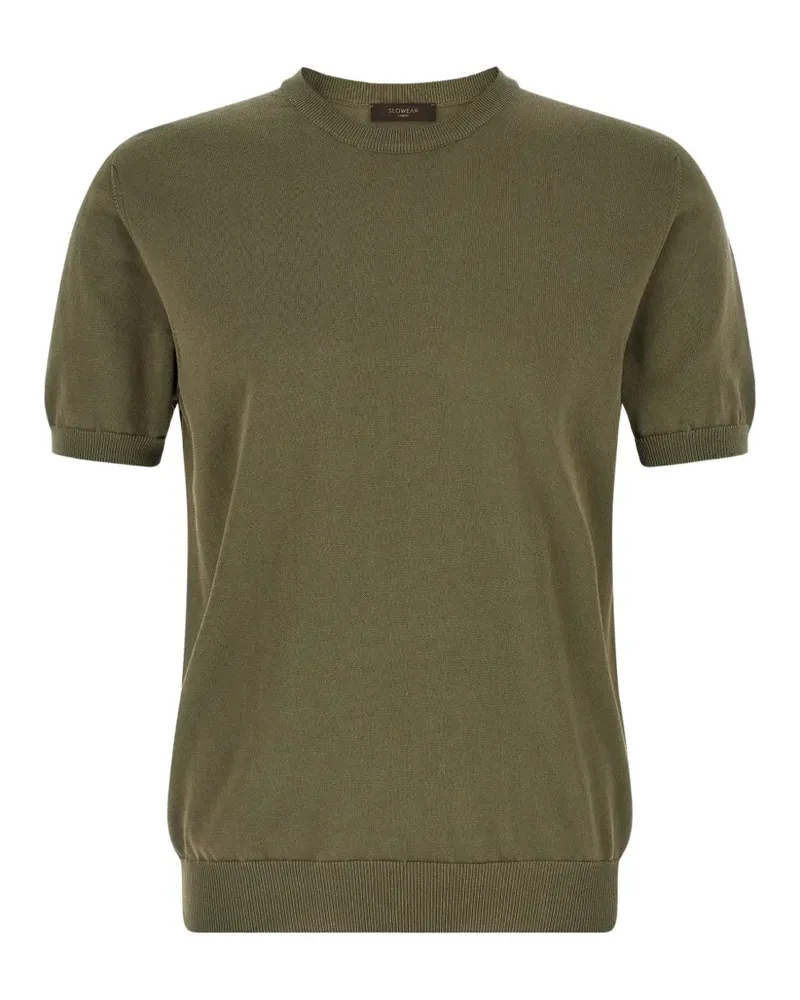 Zanone crew-neck cuff cotton T-shirt - Grün Grün