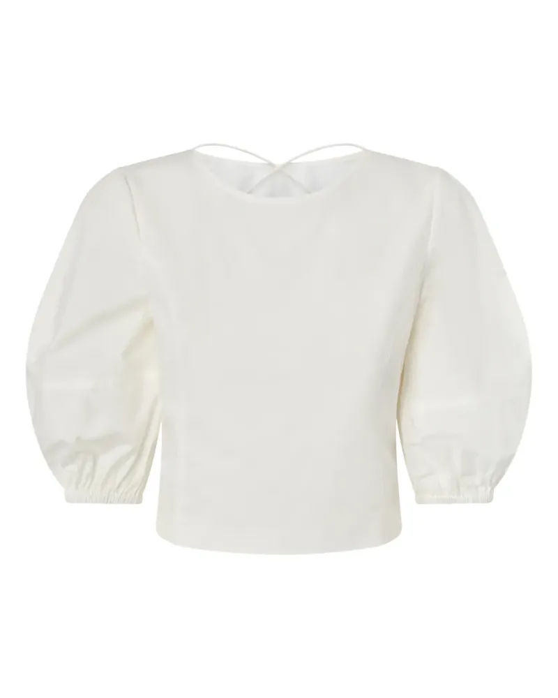 Pinko Bluse mit Puffärmeln - Weiß Weiß